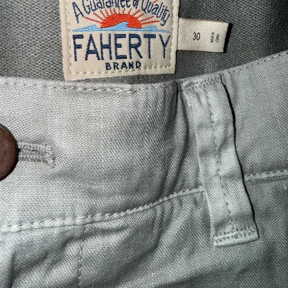 Faherty Linen Organic Cotton Shorts 30